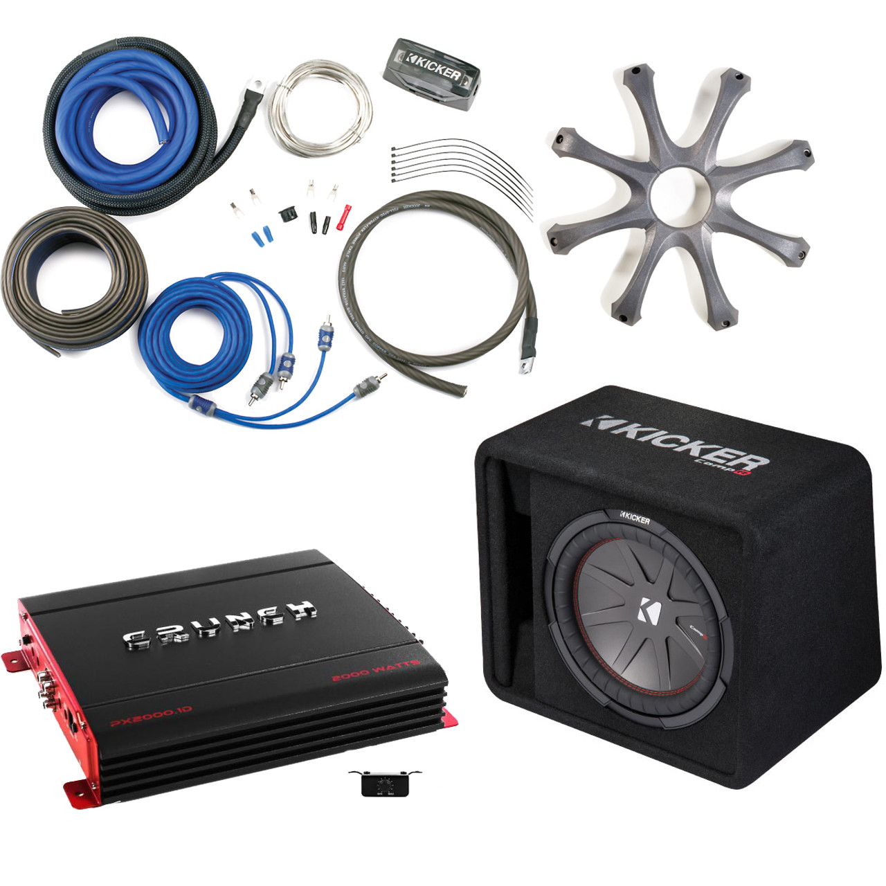 廃盤 KICKER Comp R ウーファー BOX DCWR122 KICKER DCWR122 Dual 12 Inch CompR Enclosure Subwoofer